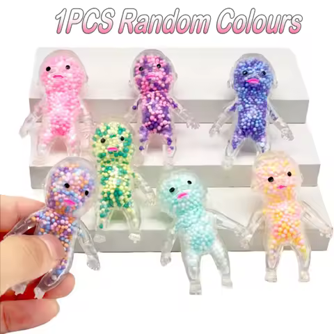 New Cartoon Mini Foam Ball Small People Soft Pinch Toys Creative Funny Cute Adult Children Stress Re