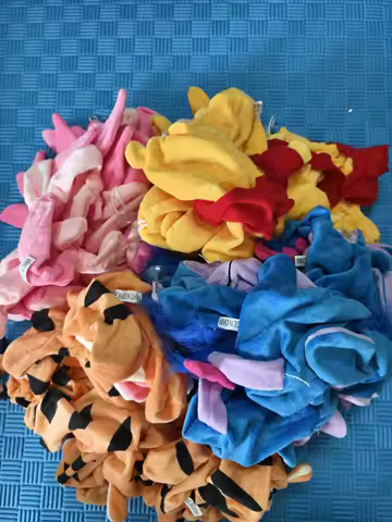 40pcs/Lot 22cm 4 Models Pig Donkey Bear Tiger Unstuffed Plush Skins Cartoon Cushion Cover No Filling