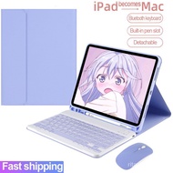 iPad case with Keyboard For iPad 9.7 10.2 5th 6th 7th Gen 8th 9th Generation Wireless Bluetooth Keyboard Mouse Cases Cov