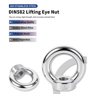SUS 304 Eye Bolt Lifting Eye Nuts Screw Ring Hook Eye Nut Stainless Steel Ring Screw Nut Shape Lifti
