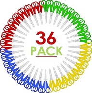 Kids Scissors 5 inch Safety Scissors 36 Pack Kid Scissors Right and Left Handed Scissors Assorted Co