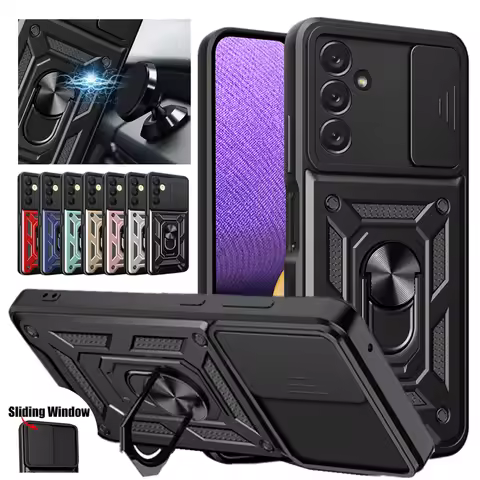 Armor Case For Samsung Galaxy M15 M35 M55 5G M14 M34 M54 M23 M33 M53 Cover Lens Protection Ring Magn