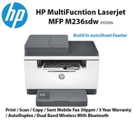 HP LaserJet MFP M236sdw Printer (Print, Scan, Copy, Wireless, ADF, Auto Duplex) include ink