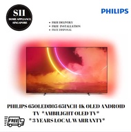 PHILIPS 65OLED805 65INCH 4K OLED ANDROID TV  *AMBILIGHT OLED TV* * 3 YEARS LOCAL WARRANTY* *FREE DELIVERY* *FREE TABLE TOP/FIXED BRACKET WALL MOUNT INSTALLATION &amp; DISPOSAL*