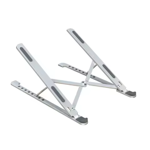 Desktop Laptop Stand Aluminum Alloy Foldable Laptop Stand 8 Level Adjustable Portable Laptop Holder 
