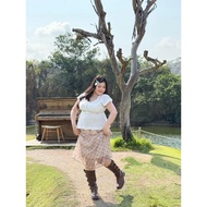 Lady amelia skirt: Beautiful Plaid skirt Flowing Fabric With Lining Comfortable To Wear Get A Cowgir