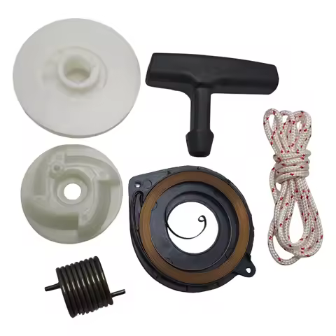 Recoil Starter Pulley Spring Grip Rope Kit For Husqvarna 435 440 445 445E 450E Chainsaw