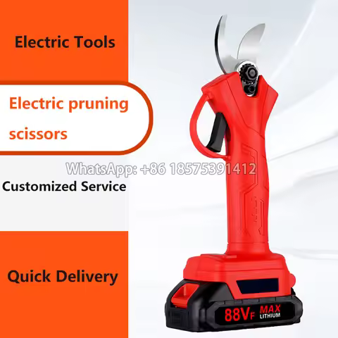 Brushless 4 Gear Cordless Pruner Shear Fruit Tree Bonsai Pruning Electric Tree Branches Cutter Compa