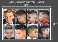 KIDS HAIRCUT TARPAULIN POSTER 1 3X2FT