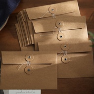 Vintage Thickened Kraft Winding Envelope with Buckle Simple Pure Color File Storage Bag