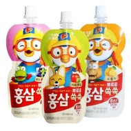 Korean Pororo Paldo Fruit Red Ginseng Water 100ml Bag