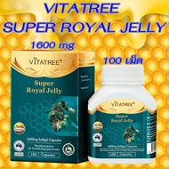 นมผึ้ง Vitatree Super Royal Jelly 1600 mg 100 เม็ด เกรดพรีเมี่ยม 6% 10 – HDA Royal Jelly Powder.นมผึ