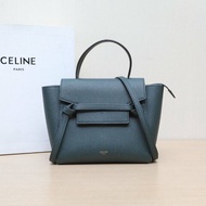 CELINE Belt鯰魚包Nano20墨綠色牛皮金扣肩背包