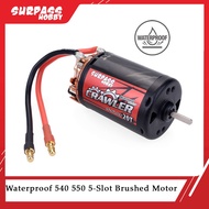 Waterproof 5-Slot 540 550 20T 16T 12T 10T Brushed motor for tamiya Kyosho TRAXXAS WLtoys 110 RC Car 