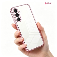 Transparent Electroplated Soft Phone Case For Samsung Galaxy A57 A37 A17 A07, Simple Style, Multiple