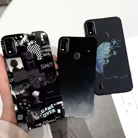 For ZTE Blade A51 A71 Case TPU Soft Silicone Phone Cases For ZTE Blade A71 A 51 Back Cover Black Cap