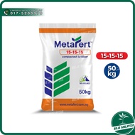 METAFERT COMPACT 15-15-15 50KG NPK Compound Fertilizer Baja Sebatian Seimbang Untuk Sayur, Buah & Ta