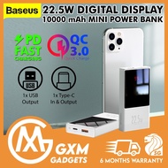 Baseus Super Mini Digital Display Fast Charging Powerbank 10000mAh 20000mAh Quick Charge Powerbank 22.5W Portable Charge