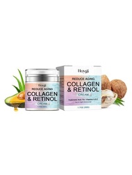 Pro Aging Collagen &amp; Retinol 含有7％透明質酸和維生素 A、B、E 的日夜保濕面霜護膚面霜 1.7盎司