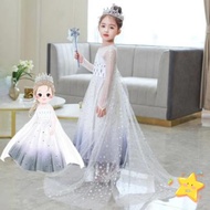Filipiniana dress for kids Baby Girl Party princess 2021 Frozen 2 Princess Aisha dress girls white elsa dress kids dress Ai