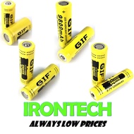 Original GIF GTF YELLOW 16340 14500 18650 2800 9800 9900 12000 MAH Rechargeable Battery 3.7V Li-ion 
