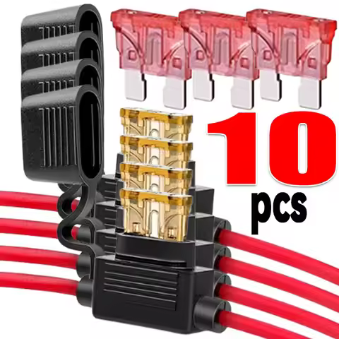 5/10Pcs Mini Blade Fuse Holder 12V 20A 30A Max 32V DC Car Inline Fuse Holder 27cm 0.85mm² Wire Water