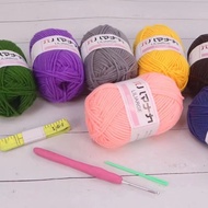 Yarn for Crochet 4 Ply Milk Cotton Yarn DIY Crochet Flower/ Toy/ Scarf