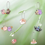 Pokemon mica Acrylic keychain with character Pikachu Mew Gengar Umbreon Clefairy anime accessory dec