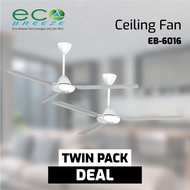 [Twinpack] Eco Breeze EB-6016 Ceiling Fan 60” White