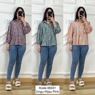 06331 BLOUSE PEEPERS BALLOON PUFF TRIBAL BANGKOK PREMIUM WOMEN'S BLOUSE TOP TRIBAL BALLOON HAND PUFF