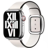 [HOT JUXXKWIHGWH 514] สายรัดหัวเข็มขัดที่ทันสมัยสำหรับ Apple Watch Band 45มม. 41mmm 44มม./40ม. 42มม./38มม. Correa สร้อยข้อมือหนัง Iwatch Series 5 4 3 6 SE 7สาย