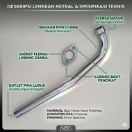 Neck standard Jupiter motorbikeknalpot.Vega. win . Kaze. c70