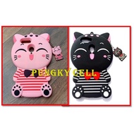 Softcase 4D 3D OPPO F9 A7 2018 Realme 2Pro A5S Realme U1 Cover Character Cat Soft Silicone