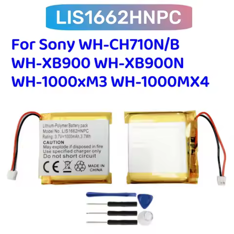 Battery LIS1662HNPC For Sony WH-1000xM3 WH-1000XM4 WH-CH710N/B WH-XB900 WH-XB900N WH-XB910 XB910N SM