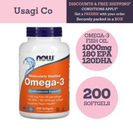 NOW Foods, Omega-3, 180 EPA /120 DHA, 500, 200, 100 or 30 Softgels