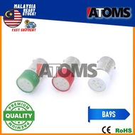 ATOMS BA9S LED Bulb 24V / 30V / 36V / 110 / 240V Heavy Duty Long Life LED Bulb Amber /  Blue / Green