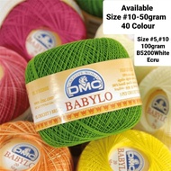 DMC Babylo Size 10 Crochet Yarn Lace Thread 50g 3ply , 100% Cotton, for Crochet Tatting Mini Crochet