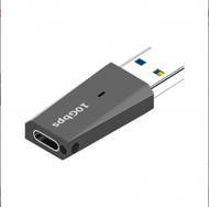 Others - USB轉type-c母轉接頭10Gbps高速轉換器（槍色）