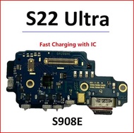 พอร์ตชาร์จดั้งเดิมสำหรับ Samsung Galaxy S22 Ultra S908 S908B S908U S908E Plus S901U S906E S901B บอร์