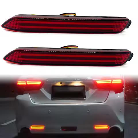for Toyota Camry Sienna Reiz RAV4 Venza Avalon Fortuner Lexus IS-F GX470 RX300 LED Rear Bumper Refle