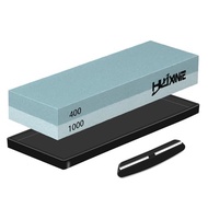 HWXINIE Whetstone Set for Kitchen Knives, Gardening Scissors, and Camping Knives with Bamboo Non-Sli