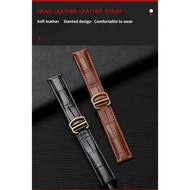 Compatible with Cartier Tank TANK watch strap folding clasp, genuine leather unisex calfskin watch b