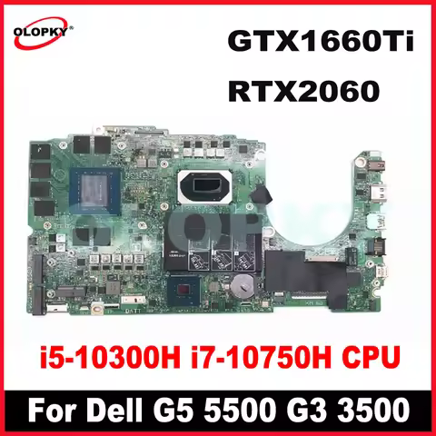 19753-1 Motherboard for Dell G5 5500 G3 3500 Laptop Motherboard with i5-10300H i7-10750H CPU GTX1660