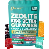 Zeolite Kids Detox Gummies, 9-in-1 Extra Strength with Zeolite, Omega-3, Magnesium, Elderberry, Vita