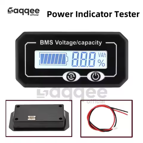 DC 8V~99.9V Black Universal LCD Digital Display Voltage Power Indicator Tester Acid Battery Lithium 
