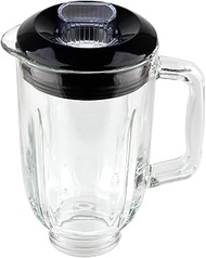 Replacement Parts 5-Cups Glass jar with lid,Compatible with BLACK&DECKER 10-Speed Blender BL2010BPA/