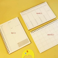 A5 DIY undated Study Project Goal Planner Book Monthly Weekly Daily Agenda Schedule Diary Study Note
