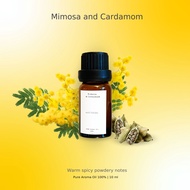น้ำมันหอมระเหย 100% กลิ่น MIMOSA CARDAMOM ขนาด 10ml 1ขวด Pure Aroma Oil 100% 1piece แบบเยาะ เปิดฝาใช้ได้เลย (ไม่มีกล่อง) (no box) ใช้กับตะเกียงอโรมา Aromatherapy Oil