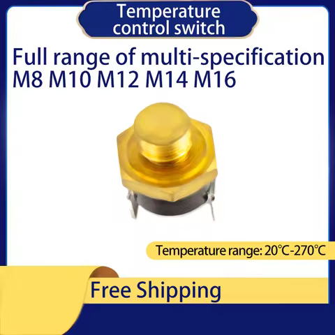 1PCS KSD301 Normal Closed Open 10A 250V Temperature Switch Screw Cap Insurance Fuse Threaded Mount M