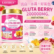 LAVERLY GLUTA BERRY Glutathione BERRY Formula 2,0,000mg BERRY Flavor Collagen Vitamin C Q10 Grape Se